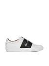 Givenchy Urban Street Logo-print Leather Slip-on Sneakers In White Black