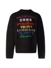 BALENCIAGA CREWNECK SWEATSHIRT,646491T1595 2771 BLACK MULTI