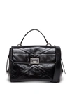 GIVENCHY MEDIUM FLAP HANDBAG IN SHINY BLACK LEATHER,BB50FBB102001