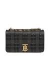 BURBERRY LOLA QUILTED CHECK LEATHER SMALL BAG,8037377 -A1189