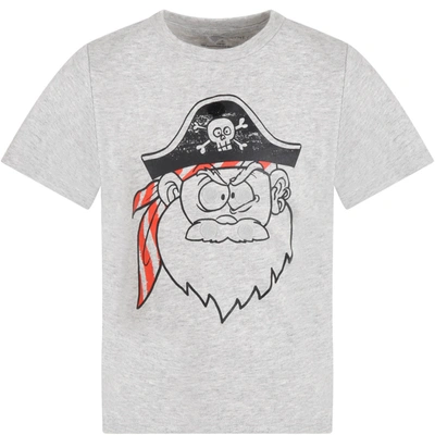 Stella Mccartney Kids' Grey T-shirt For Boy With Pirate