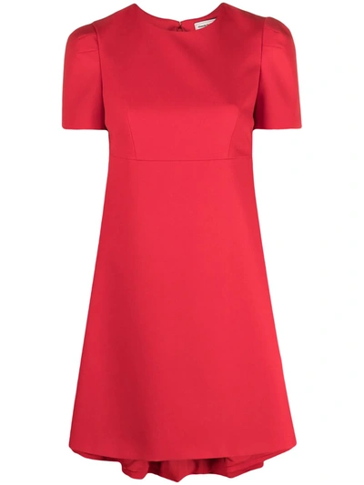 Alexander Mcqueen Round Neck Dress In Red