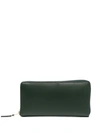 Comme Des Garçons Rectangular Zip-around Wallet In Green