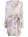 IRO KEITA ABSTRACT-BATIK PRINT WRAP DRESS