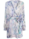 IRO KEITA ABSTRACT-BATIK PRINT WRAP DRESS