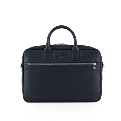 Emporio Armani Briefcase In Synthetic Leather In Black