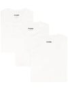 Jil Sander Organic Cotton Three-pack T-shirts In Bianco