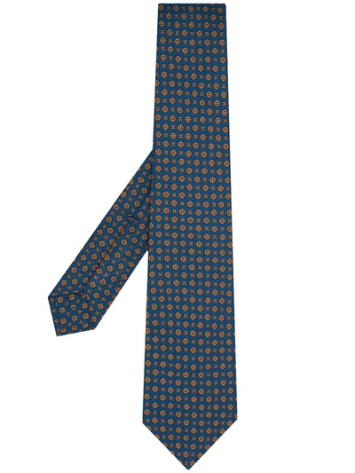 Kiton Silk Tie In Blu