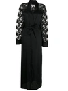 La Perla Fall In Love Silk Robe In Black