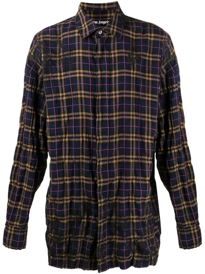 Palm Angels Checked Logo Shirt In Multi