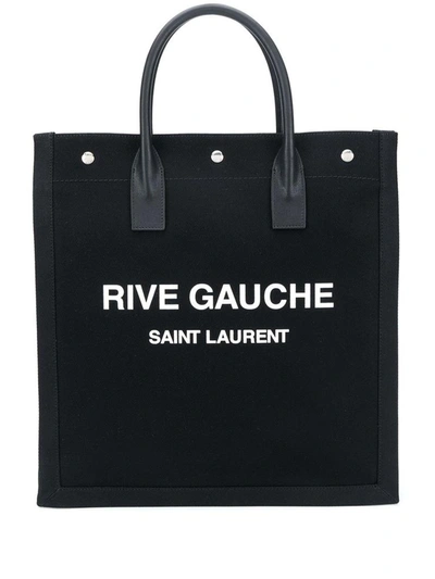 Saint Laurent Rive Gauche Shopping Bag In Black