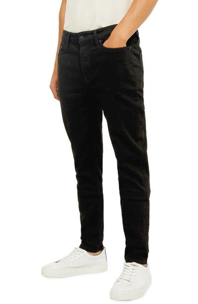 Topman Cord Pants With Elasticized Waist In Black