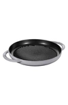 STAUB 10-INCH ROUND ENAMELED CAST IRON DOUBLE HANDLE GRILL PAN,12012687