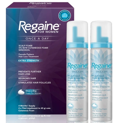 Regaine Women's Once A Day Hair Loss And Regrowth Scalp Foam Treatment With Minoxidil 2 X 73ml In White