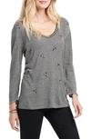 NIC + ZOE COSMO EMBROIDERED SWEATER,R201168