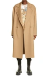 Stella Mccartney Oversized Double-breasted Wool-felt Coat In Camel