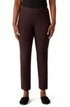 Eileen Fisher Stretch Crepe Slim Ankle Pants In Casis