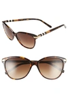 BURBERRY 57MM CAT EYE SUNGLASSES,BE421657-Y