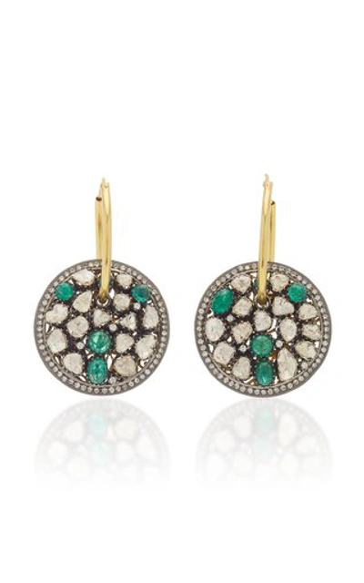 Amrapali Women's 14k Yellow Gold Emerald; Diamond Earrings In Green
