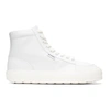Sunnei White Leather Dreamy High-top Sneakers In Tripl White