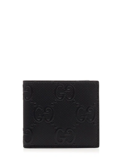 Gucci Gg Embossed Bifold Wallet In Black