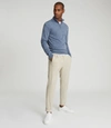 Reiss Blackhall Merino Wool Half Zip Sweater In Denim Mouline