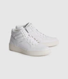 REISS LEATHER HIGH-TOP TRAINERS,REISS81705900042