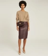 REISS LEATHER PENCIL SKIRT,REISS28712066006