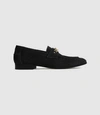 REISS SUEDE LOAFER WITH CHAIN DETAIL,REISS81702120043