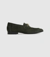 REISS SUEDE LOAFER WITH CHAIN DETAIL,REISS81702150041