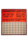 BURBERRY LOGO CHECK SQUARE SILK SCARF,8037391