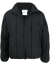 Post Archive Faction Zipped Padded Jacket In Black