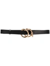 VERSACE DOUBLE O-RING LEATHER BELT
