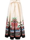 LA DOUBLEJ SARDEGNA CALATA-PRINT COTTON SKIRT