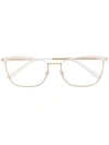 PRADA SQUARE-FRAME CLEAR-LENS GLASSES