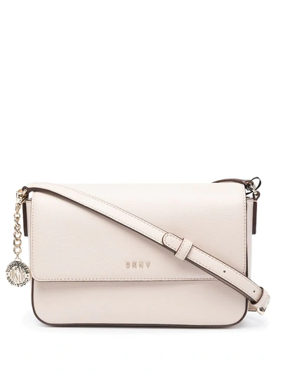 Dkny Sutton Leather Bryant Flap Crossbody, Created For Macy's In Neutrals