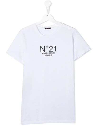 N°21 TEEN LOGO PRINT T-SHIRT