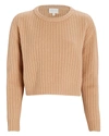 DIVINE HÉRITAGE CROPPED WOOL-CASHMERE SWEATER,060059161701