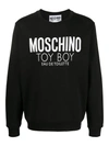 MOSCHINO BLACK COTTON SWEATSHIRT,11662619