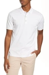 Rag & Bone Interlock Slim Fit Heathered Polo Shirt In White