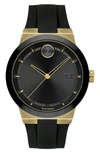 MOVADO BOLD FUSION SILICONE STRAP WATCH, 42MM,3600624