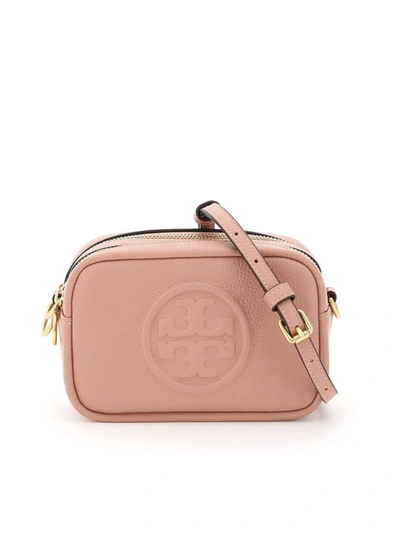 Tory Burch Perry Bombe Mini Leather Crossbody In Pink