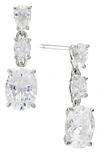 Nadri Emilia Cubic Zirconia Drop Earrings In Rhodium