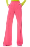 ALICE AND OLIVIA DYLAN HIGH WAIST WIDE LEG PANTS,CC011202107