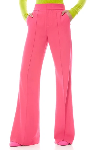 Alice And Olivia Women's Dylan High-rise Wide-leg Pants In Wild Pink