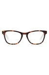 Quay Mini Hardwire 50mm Blue Light Filtering Optical Glasses In Tort/ Clear/ Clear Blue Light