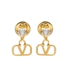 Valentino Vlogo Embellished Earrings In Gold