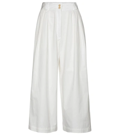 Etro Stretch-cotton Wide-leg Pants In White