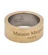 Maison Margiela Upside Down Logo Band Ring In Gold