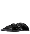 BALENCIAGA DRAPY LEATHER SANDALS,P00534168